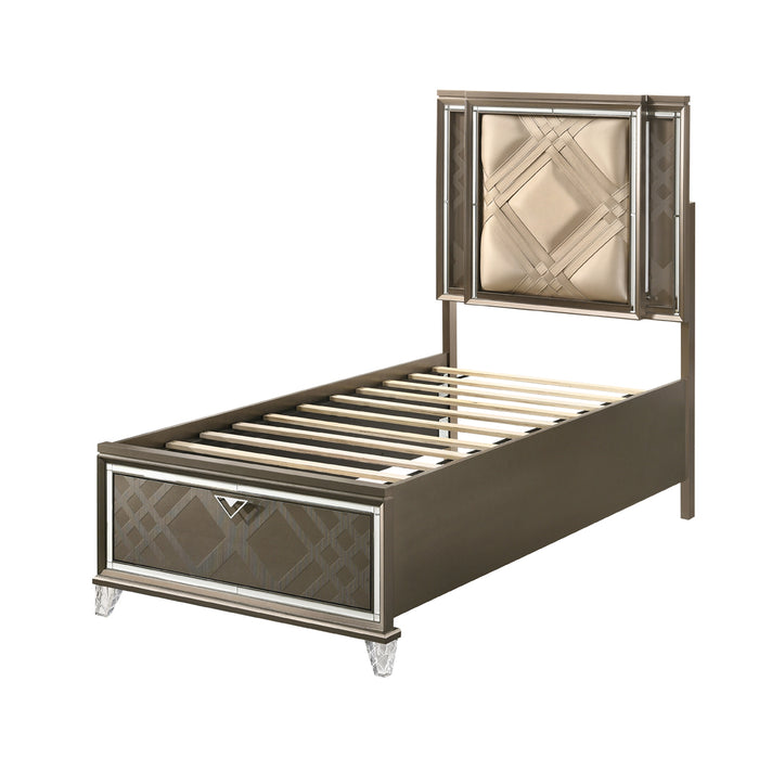 Skylar Twin Bed w/Storage & LED - Image 4
