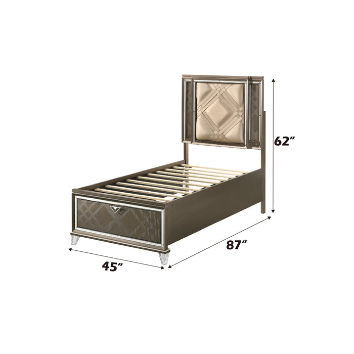 Skylar Twin Bed w/Storage & LED - Image 5
