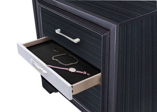 Naima Black Nightstand - FAMSA Furniture (TX)