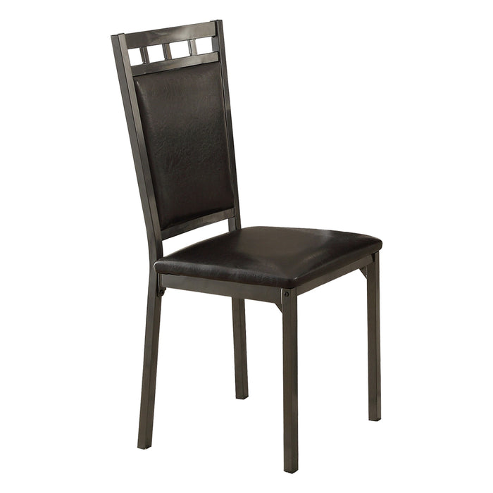 Olney 5-Piece Pack Dinette Set, Faux Marble Top in Brown/Black - 5275 - FAMSA Furniture (TX)