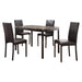Tempe 5pc Set (TB+4S) in Black/Brown - 2601-48*5 - FAMSA Furniture (TX)