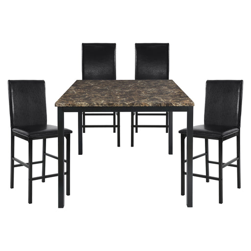 Tempe 5pc Set (TB+4S) in Brown/Black - 2601-36*5 - FAMSA Furniture (TX)