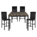 Tempe 5pc Set (TB+4S) in Brown/Black - 2601-36*5 - FAMSA Furniture (TX)
