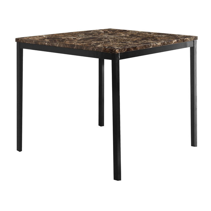Tempe Counter Height Table, Faux Marble Top in Black/Brown - 2601-36 - FAMSA Furniture (TX)