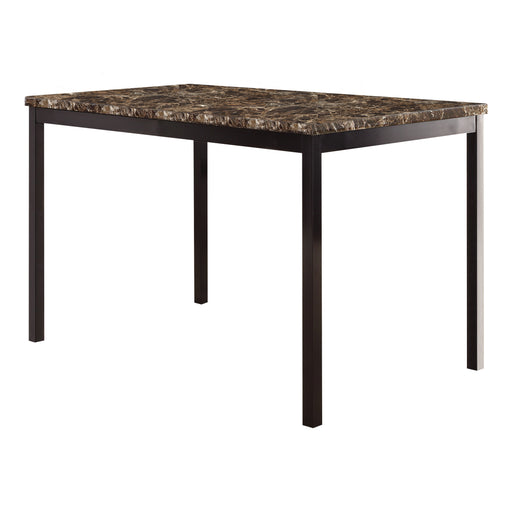 Tempe Dining Table, Faux Marble Top in Brown/Black - 2601-48 - FAMSA Furniture (TX)