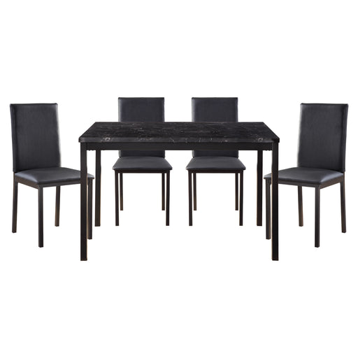 Tempe 5pc Set (TB+4S) in Black - 2601BK-48*5S1 - FAMSA Furniture (TX)