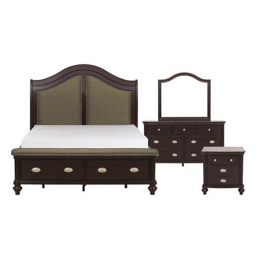 Marston 4pc set (QB+NS+DR+MR) in Cherry - 2615DC-1*4 - FAMSA Furniture (TX)