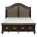 Marston Queen Sleigh Platform Bed in Cherry - 2615DC-1 - FAMSA Furniture (TX)