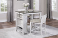 Daye 3-Piece Pack Counter Height Set in Cherry/White/Gray - 5773WH-32 - FAMSA Furniture (TX)