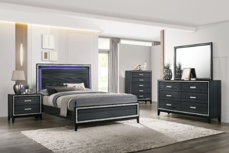 Haiden Eastern King Bed w/LED - Image 4