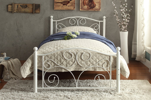 Pallina Twin Platform Bed in White - 2021TW-1 - FAMSA Furniture (TX)