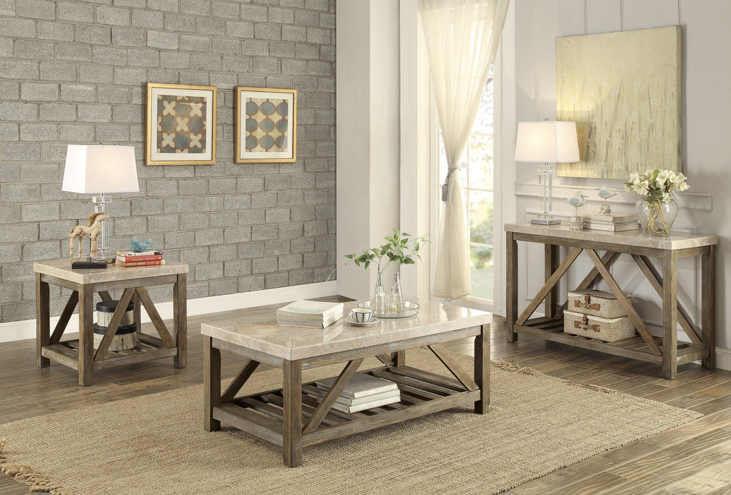 Ridley End Table in Taupe/Beige - 3551-04 - FAMSA Furniture (TX)