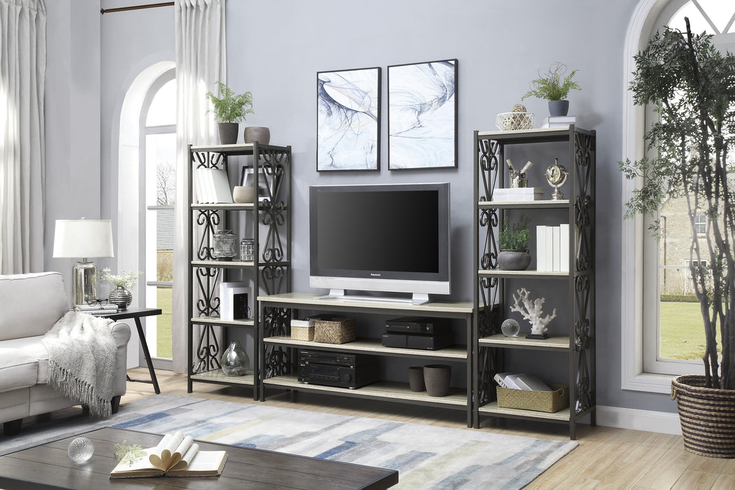 Fairhope Side Pier in Beige/Metal - 35800-S - FAMSA Furniture (TX)