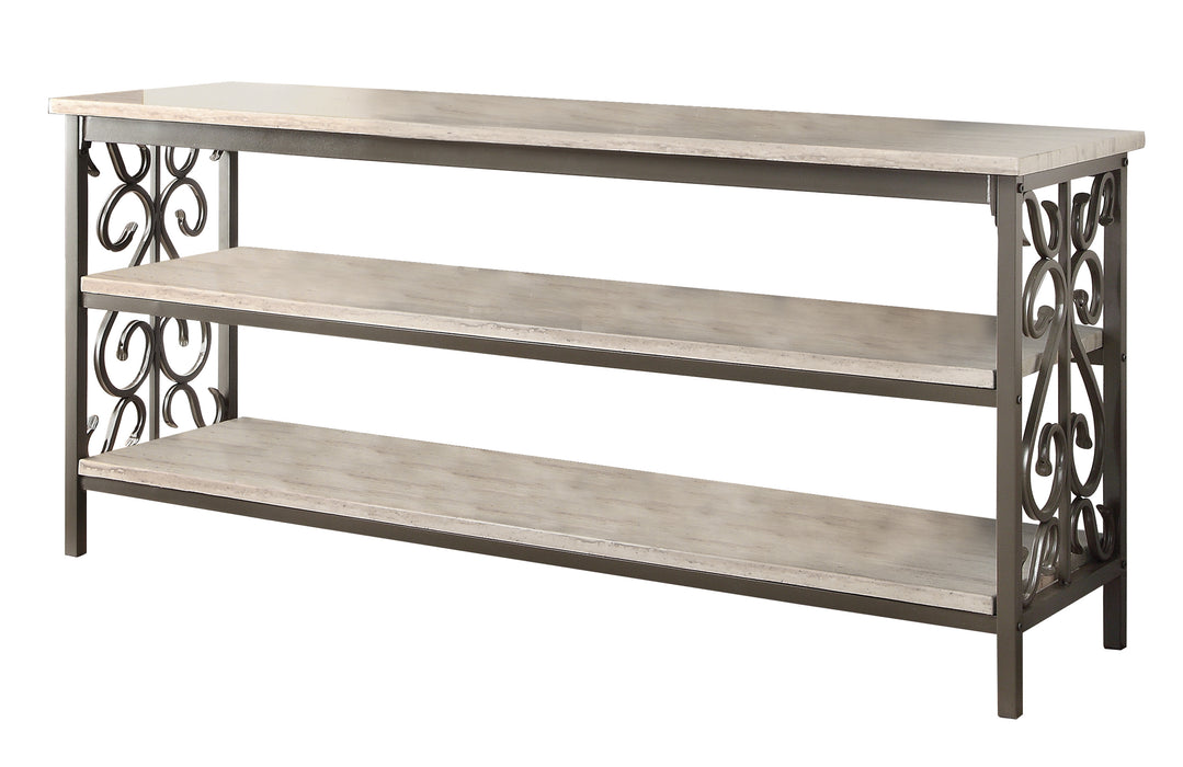 Fairhope TV Stand/Sofa Table in Beige/Metal - 35800-T - FAMSA Furniture (TX)