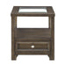 Auburn End Table in Transparent/Brown - 3624-04 - FAMSA Furniture (TX)