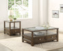 Auburn End Table in Transparent/Brown - 3624-04 - FAMSA Furniture (TX)