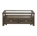 Auburn Cocktail Table in Brown/Transparent - 3624-30 - FAMSA Furniture (TX)