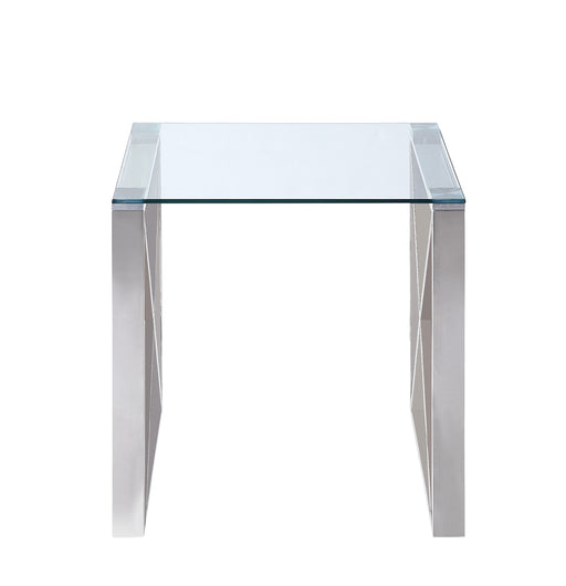 Rush End Table in Gold/Silver/Champagne/Transparent - 3644-04 - FAMSA Furniture (TX)