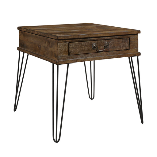 Shaffner End Table in Brown/Black/Oak - 3670M-04 - FAMSA Furniture (TX)