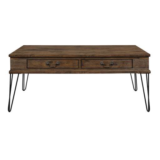 Shaffner Cocktail Table in Black/Oak/Brown - 3670M-30 - FAMSA Furniture (TX)