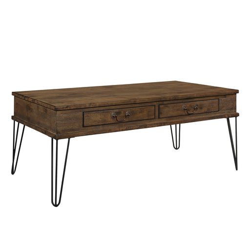 Shaffner Cocktail Table in Black/Oak/Brown - 3670M-30 - FAMSA Furniture (TX)