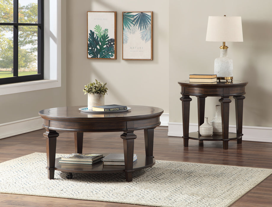 Tobias Round Cocktail Table in Espresso - 3681-01RD - FAMSA Furniture (TX)