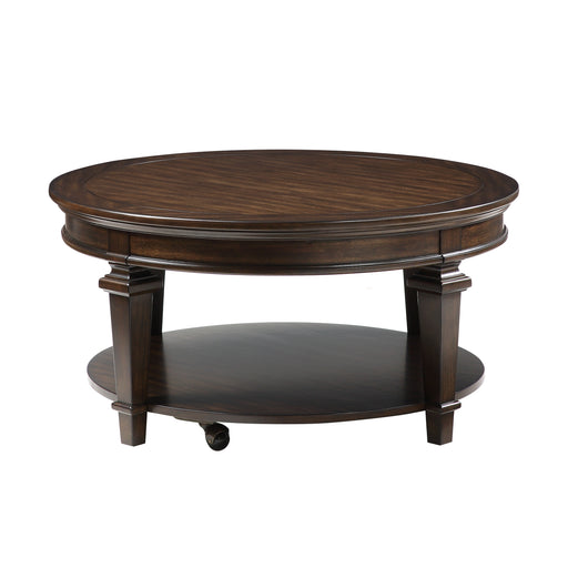 Tobias Round Cocktail Table in Espresso - 3681-01RD - FAMSA Furniture (TX)