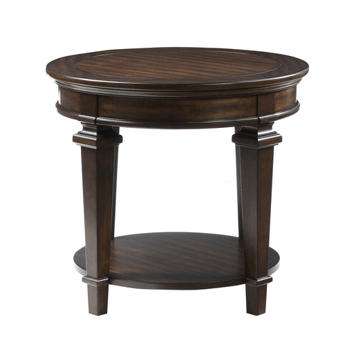 Tobias Round End Table in Espresso - 3681-04RD - FAMSA Furniture (TX)