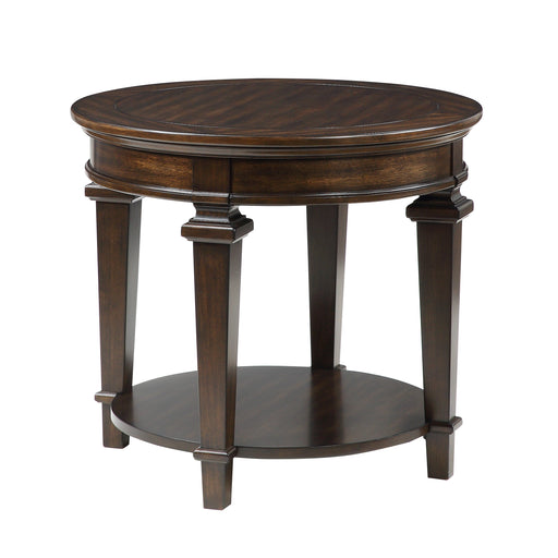 Tobias Round End Table in Espresso - 3681-04RD - FAMSA Furniture (TX)