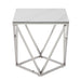 Alfeo End Table in Silver/White - 3694-04 - FAMSA Furniture (TX)