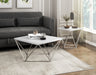 Alfeo End Table in Silver/White - 3694-04 - FAMSA Furniture (TX)