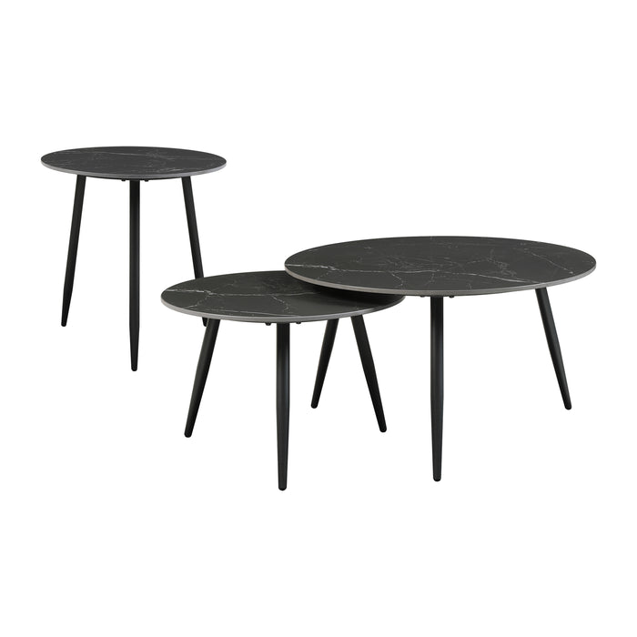 Alaina 3-Piece Pack Occasional Set in Black - 3697BK-31 - FAMSA Furniture (TX)