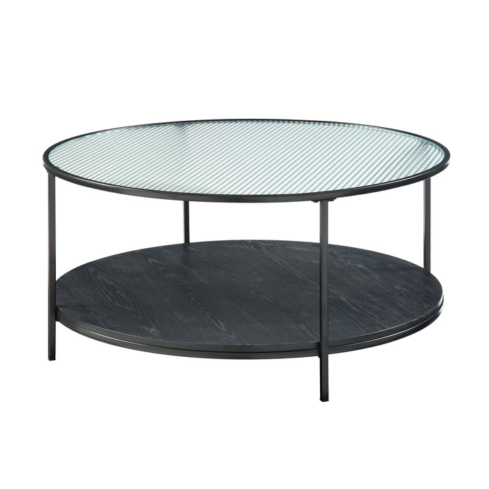 Zephyr 2-Piece Pack Occasional Set in Black/Transparent - 3706-31 - FAMSA Furniture (TX)