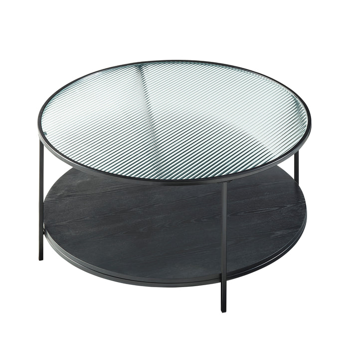 Zephyr 2-Piece Pack Occasional Set in Black/Transparent - 3706-31 - FAMSA Furniture (TX)