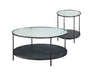 Zephyr 2-Piece Pack Occasional Set in Black/Transparent - 3706-31 - FAMSA Furniture (TX)