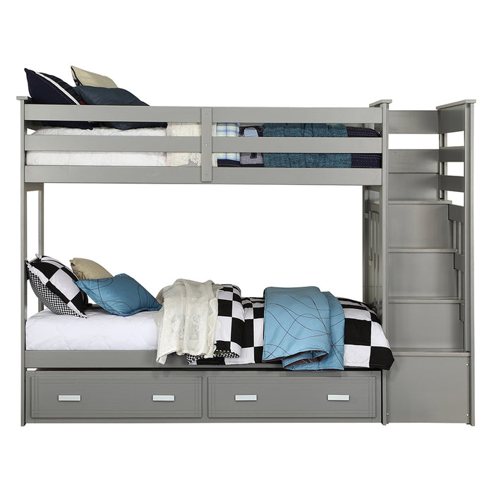 Bunk Bed (T/T) w/Trundle &Storage - Image 3