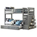Bunk Bed (T/T) w/Trundle &Storage - Image 4