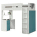 Twin Loft Bed w/Desk & Wardrobe