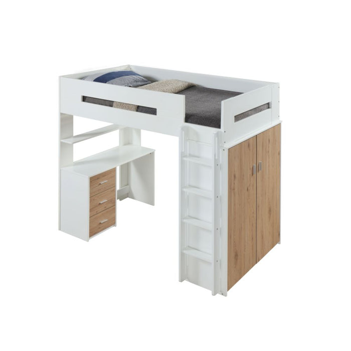 Twin Loft Bed w/Desk & Wardrobe - Image 3
