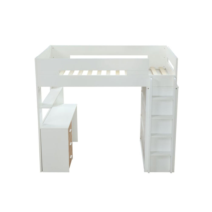 Nerice Twin Loft Bed w/Desk & Wardrobe - Image 4