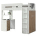 Nerice Twin Loft Bed w/Desk & Wardrobe