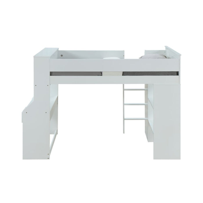 Twin Loft Bed w/Desk & Wardrobe - Image 2
