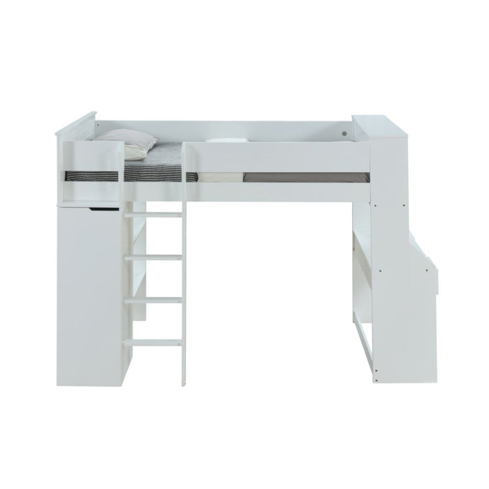 Twin Loft Bed w/Desk & Wardrobe - Image 3