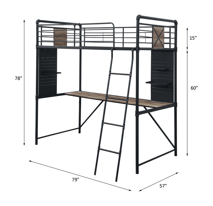 Cordelia Twin Loft Bed w/Desk - Image 5