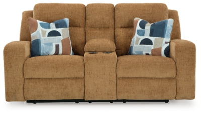 Kanlow Reclining Loveseat with Console - FAMSA Furniture (TX)