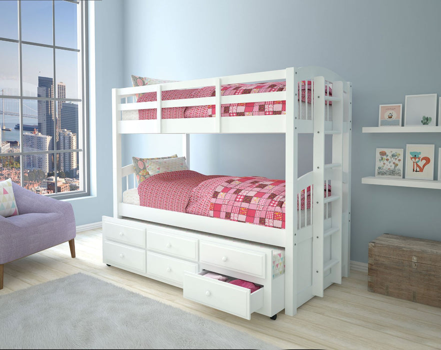 Bunk Bed (T/T) w/Trundle & Storage