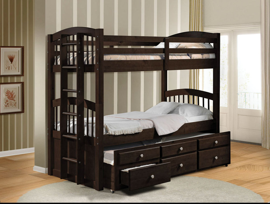 Micah Bunk Bed (T/T) w/Trundle & Storage