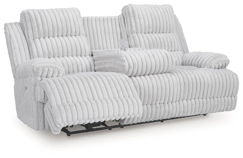 Rhines Falls Power Reclining Sofa with Drop Down Table - FAMSA Furniture (TX)
