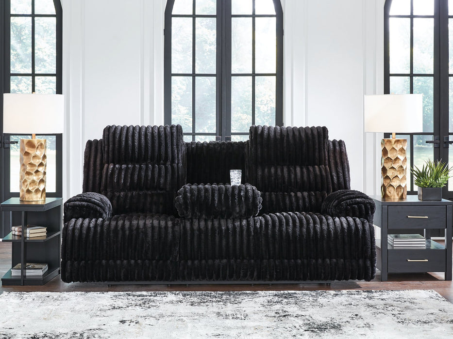 Rhine Falls Power Reclining Sofa with Drop Down Table - FAMSA Furniture (TX)