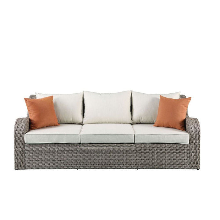 Patio Sofa w/2 Pillows & 2 Ottomans - Image 4